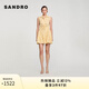 SANDRO【博主同款】夏季經(jīng)典款女裝小雛菊鏤空短款連衣裙SFPRO03753 E169/淺黃色 36