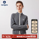 Navigare意大利小帆船女士全羊毛針織衫毛衣開衫外套2334094503 灰/白 M 