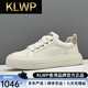 KLWP香港正品春季男士真皮休閑鞋頭層牛皮板鞋男款潮鞋高檔歐洲站韓版 米色[正品男鞋] (260mm)42 42.5