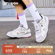 FILA FUSION斐樂(lè)潮牌女鞋BANK II專業(yè)滑板鞋運(yùn)動(dòng)鞋板鞋 藕灰/鳶蘭紫-VI 38