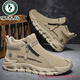啄木鳥(niǎo)勞保鞋男防滑耐磨厚底工地輕便一腳蹬運動(dòng)休閑鞋百搭潮流帥氣男鞋 卡其【斷碼清倉撿漏】 42