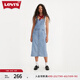 Levi's【商場同款】李維斯女士時尚百搭牛仔背帶連衣裙 藍(lán)色 M