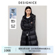 迪賽尼斯（DESIGNICE）冬季新款老東北風(fēng)白鵝絨運(yùn)動(dòng)風(fēng)通勤連帽長(zhǎng)款羽絨服厚外套女 黑色 L