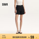 森馬（Semir）休閑褲女簡約小心機(jī)直筒褲ins潮夏季小個(gè)子翻邊短褲101324125005