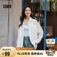 森馬長袖襯衫女中長款靈動(dòng)開叉2025春夏輕盈襯衣白色109125105006