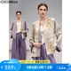 COCOBELLA預(yù)售新中式雙面穿100%人絲提花國(guó)風(fēng)短袖上衣外套SC0045 錦繡未央外套SC0045 （雙面穿） XL