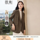 香影駝色毛呢西裝外套女2024秋冬季新款呢子通勤氣場(chǎng)強(qiáng)大休閑西服 駝色 M