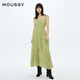 moussy 女裝新品海濱度假風(fēng)格紋木耳吊帶連衣裙028HSS30-2011 035花紋綠色 M 00002