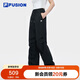 FILA FUSION斐樂潮牌梭織長褲女2025春夏季時(shí)尚寬松直筒休閑褲