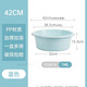 茶花加厚加深塑料洗臉盆大號家用兒童洗澡盆耐用洗漱盆子 藍色【42厘米】加深加厚
