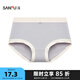 三福新款高腰提臀無痕莫代爾內(nèi)褲女撞色柔軟半平角內(nèi)褲女生448868 淺紫 1條 均碼