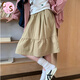 CS.LION日系學(xué)院風(fēng)半身裙女夏季2025年新款高級感半裙高腰傘裙a字短裙子 卡其色  L 建議102-117斤
