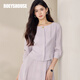 ROEYSHOUSE羅衣淡紫色漢麻套裝2026春季新款氣質(zhì)通勤上衣半身裙兩件套12498 淡紫色 （襯衫） 2XL