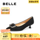 百麗（Belle）舒適優(yōu)雅單鞋女2025春新商場款真皮氣質(zhì)高跟鞋D3N1DAQ5 黑色 38 (240mm)