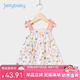 JELLYBABY【甜美碎花吊帶裙子】2025年夏季新款兒童女童吊帶背心連衣裙 白底花 80