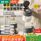 雙槍調(diào)料盒調(diào)味罐套裝家用廚房鹽罐瓶玻璃收納盒3件套帶托底
