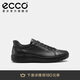 愛步（ECCO）高端輕奢牛皮系帶休閑板鞋 柔酷7號男鞋系列470824 黑色43