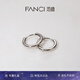 范琦（Fanci） 圓月耳環(huán)女氣質(zhì)個(gè)性耳飾學(xué)生配飾禮物送女友 圓月耳圈-白金色