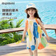 MQDMINI童裝女童裙子夏季兒童吊帶裙小孩無(wú)袖公主裙掛脖吊帶裙多彩蠟筆