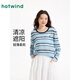 熱風(fēng)（Hotwind）打底衫2025年夏季新款女士條紋針織衫多巴胺韓版微透內(nèi)搭上衣 39蘭條紋 M