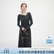 范思藍(lán)恩秋季設(shè)計(jì)感針織T恤半身裙時(shí)尚套裝女秋裝新款慵懶高腰半身裙女 深灰色（半身裙） XS
