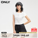 ONLYONLY春季休閑百搭純棉印花短款圓領(lǐng)短袖T恤女|124101065 A43 奶油白色 S (160) 80A