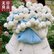 無印良品手工玫瑰花束毛毯子成品披肩午睡毯diy創(chuàng)意送女友結(jié)婚禮物送新人 桑薇-霧白【花束蓋毯 出片神器】 直徑約110cm【拍照出片神器】