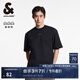 杰克·瓊斯（JACK&JONES）25年衣服男裝純棉短袖t恤男士夏季潮流寬松純色簡約高端重磅半袖 E40黑色 XL