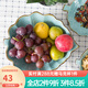 玉泉創(chuàng)意樹葉果盤水果盤糖果干果沙拉蛋糕多規(guī)格水果盤家用陶瓷水果盤 淡綠色大號果盤