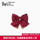 She's茜子原創(chuàng)設(shè)計宮廷復(fù)古大蝴蝶結(jié)發(fā)夾發(fā)卡頭飾平行夾橫夾生日禮物女 紅色A0