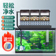 boxtech魚缸過濾器滴流盒魚池水族箱上過濾滴流槽三合一過濾器頂濾上濾盒 【套餐】滴流盒3層6盒+22W水泵+濾材+棉