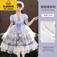 G.DUCKKIDS品牌女童夏裝洛麗塔25新款公主裙洋裝蘿莉塔中大童連衣裙兒童 HP102DX紫色(單裙子+頭飾) 170 cm【建議身高152-162cm
