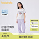 巴拉巴拉童裝兒童短袖套裝女童2025夏裝兩件套速干長褲學(xué)院風(fēng)208225119009