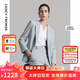 朗姿2025年夏季新款平駁領(lǐng)輕商務(wù)西裝外套職業(yè)時尚通勤高端西服女 水藍(lán)色 L
