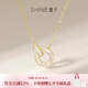 萱子（SHINE）飾品羅馬圓環(huán)毛衣項(xiàng)鏈小眾女鎖骨鏈禮物送女友七夕禮物 黃色 45cm 1個(gè)