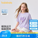 巴拉巴拉童裝兒童短袖t恤女童2025夏裝大童速干甜美學(xué)院上衣208225117005