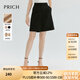 PRICH【莫代爾】簡(jiǎn)約通勤職場(chǎng)直筒短褲套裝夏季高腰顯瘦闊腿褲女 19黑色 L 165