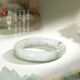沫蘭（MOLADY）天山翠玉手鐲女飄花優(yōu)雅玉石鐲子飾品教師節(jié)生日禮物送女朋友老婆圈口56飄花手鐲*品牌禮盒