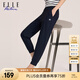ELLE ACTIVE時(shí)尚運(yùn)動(dòng)休閑八分褲女夏季透氣薄款百搭簡(jiǎn)約通勤日常顯瘦束腳褲女 藏青色 L