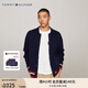 TOMMY HILFIGER冬季男裝純棉拼色重工字母繡標潮流寬松棒球領(lǐng)針織開衫外套33090 藏青色DW5 L （推薦：150-165斤）