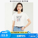 佐丹奴短袖t恤女純棉法式漫畫印花趣味減齡圓領(lǐng)體恤13324330