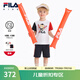 FILA KIDS斐樂童裝兒童套裝2025年夏新款男童短袖短褲休閑兩件套 標(biāo)準(zhǔn)白-WT 120