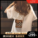 CADUNI KAISER包包女包時尚水桶包迷你手機包輕奢斜挎生日七夕情人節(jié)禮物送女友 【方格棕】女生閨蜜實用走心 品牌小眾百搭高級感休閑迷你包