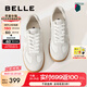 百麗（Belle）散文詩復(fù)古德訓(xùn)鞋女簡約百搭情侶同款休閑鞋B0992AM5 【翟瀟聞同款】灰色-女款 37 (235mm)