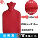 OIMG上海永字熱水袋 橡膠灌水暖水袋 暖·宮暖腳加厚斜紋 單面斜紋1L中號(紅色)+布套