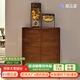 青春潮 客廳實(shí)木酒柜 實(shí)木餐邊柜 北美黑胡桃木簡(jiǎn)約儲(chǔ)物柜 玄關(guān)柜 單個(gè)餐邊柜【90cm】