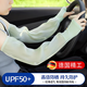 桑咻仿真絲防曬袖套冰絲薄款新款護臂透氣開車護袖女夏天女款冰袖夏季 果綠色