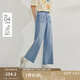 茵曼（INMAN）萊賽爾九分直筒牛仔褲2025夏季女裝新款百搭顯腿長(zhǎng)休閑褲子 牛仔藍(lán) 26