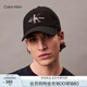 Calvin KleinJeans【明星同款】25春夏男女情侶ck刺繡純棉棒球帽禮物4G5004G UB1-太空黑 均碼