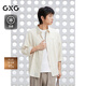 GXG男裝 【涼感】 條紋設(shè)計(jì)七分袖襯衫通勤男士襯衣 2025夏季新品 米條紋 M
